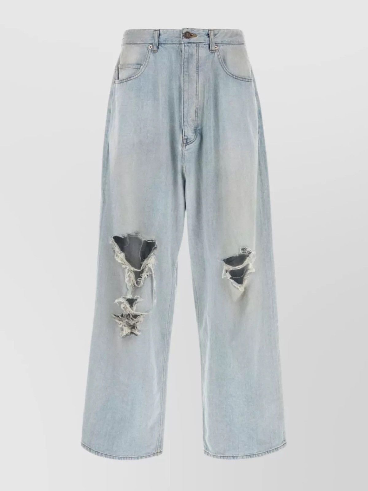 Balenciaga Balenciaga Distressed Ripped Baggy Jeans Size US 36 / EU 52 - 1 Thumbnail