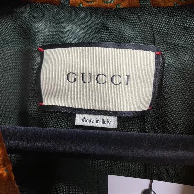 Gucci Gucci Brown Logo Pattern Jacket Coat-2506 Size US L / EU 52-54 / 3 - 3 Thumbnail