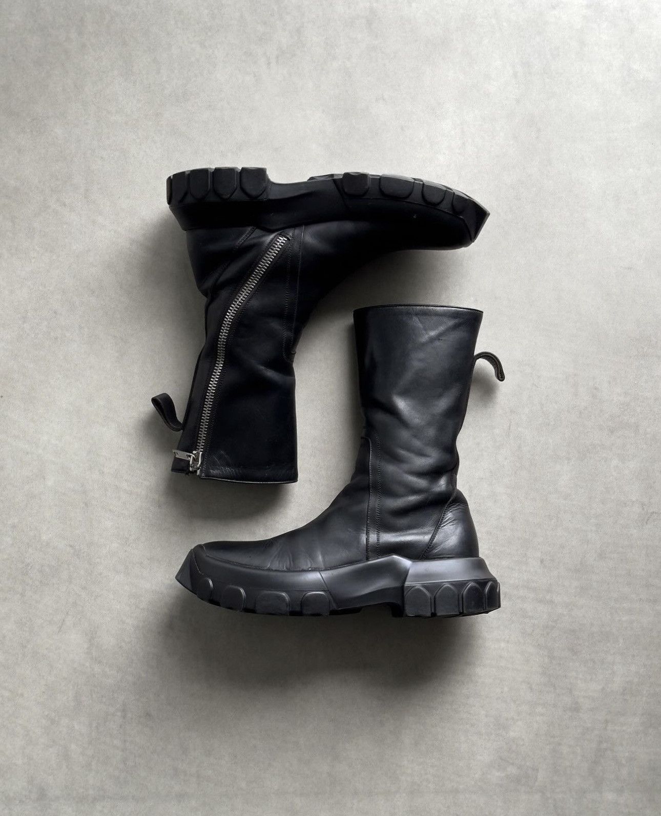 image of Rick Owens Fw18 Creeper Bozo Tractor Shoes in Black, Men's (Size 6.5)
