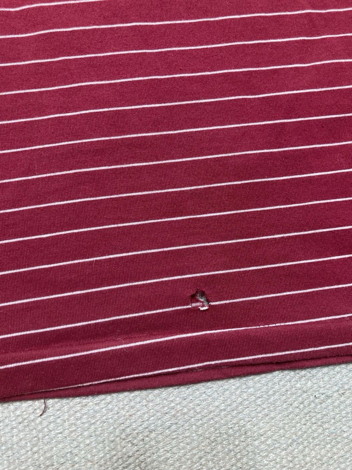 Vintage Vintage 80s polo shirt striped maroon red sears distressed L Size US L / EU 52-54 / 3 - 7 Thumbnail