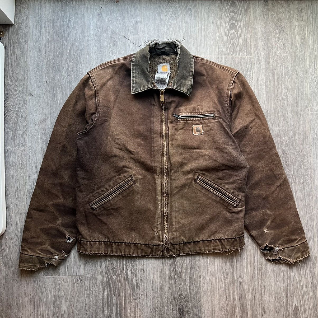 Carhartt Vintage Brown Carhartt Detroit Jacket J97 Size US L / EU 52-54 / 3 - 1 Thumbnail