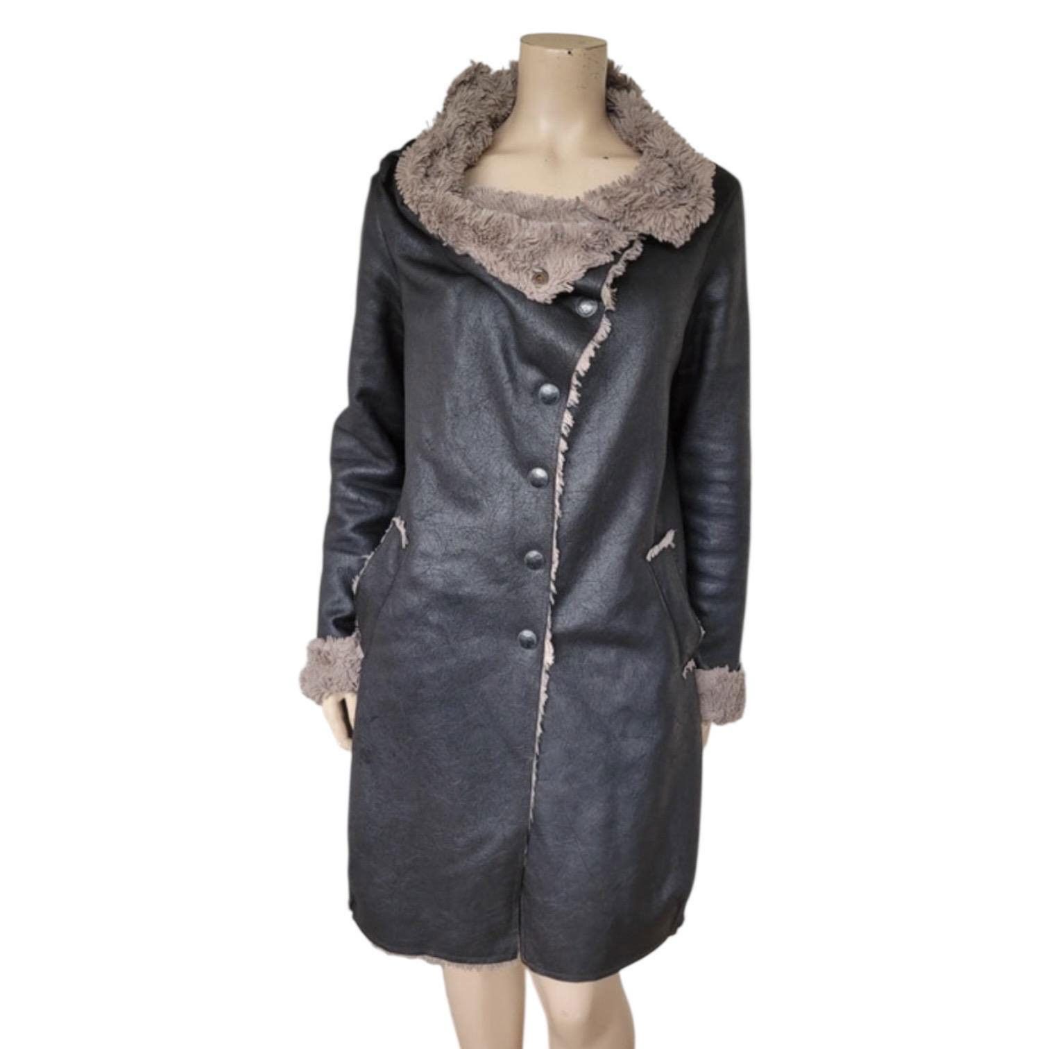 Cop Copine The Cop Copine Draped Slouchy Long Fur Coat Size ONE SIZE - 8 Thumbnail