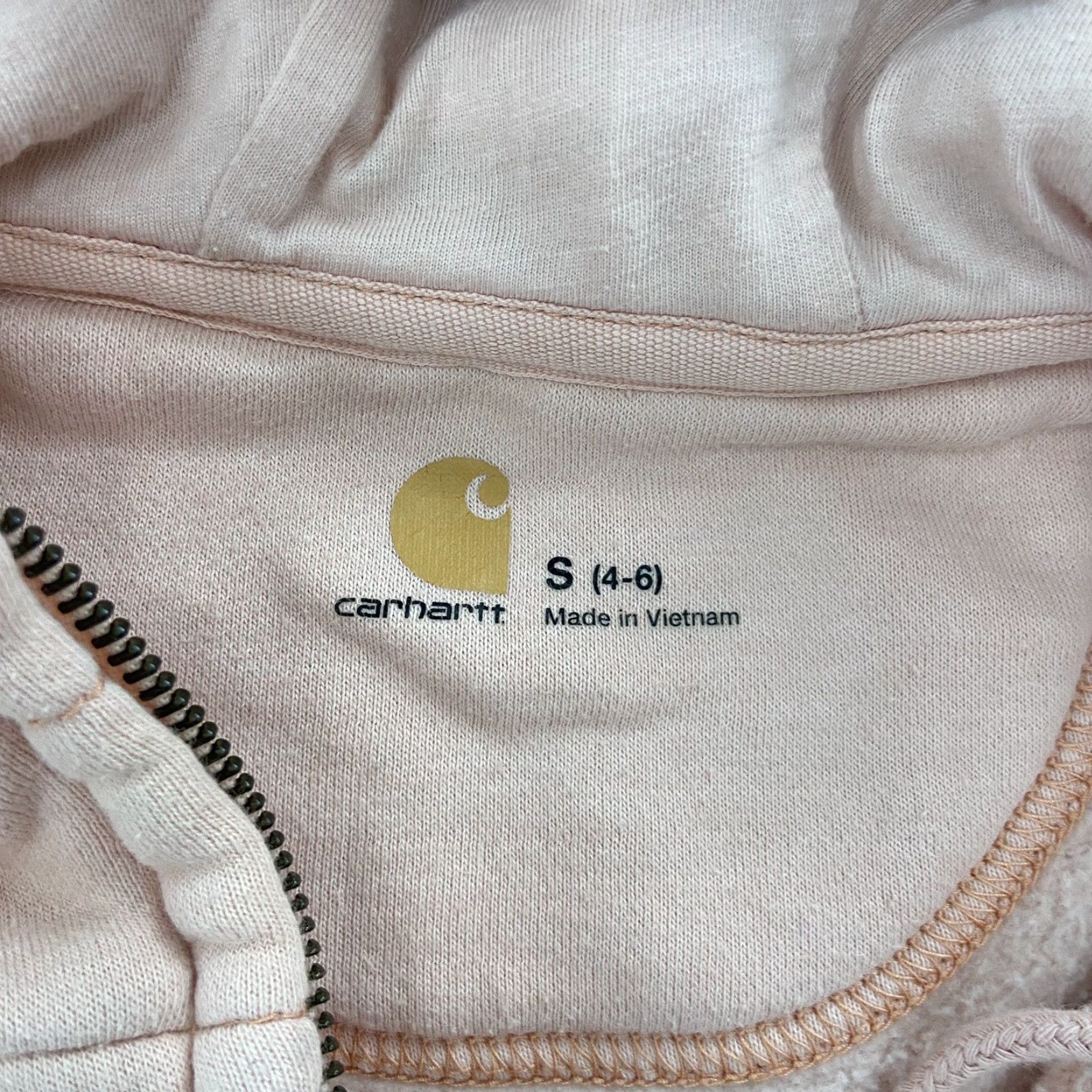 Carhartt CARHARTT Hoodie Womens Small Pink Full Zip Sweatshirt Logo Activewear 4-6 Size S / US 4 / IT 40 - 6 Thumbnail