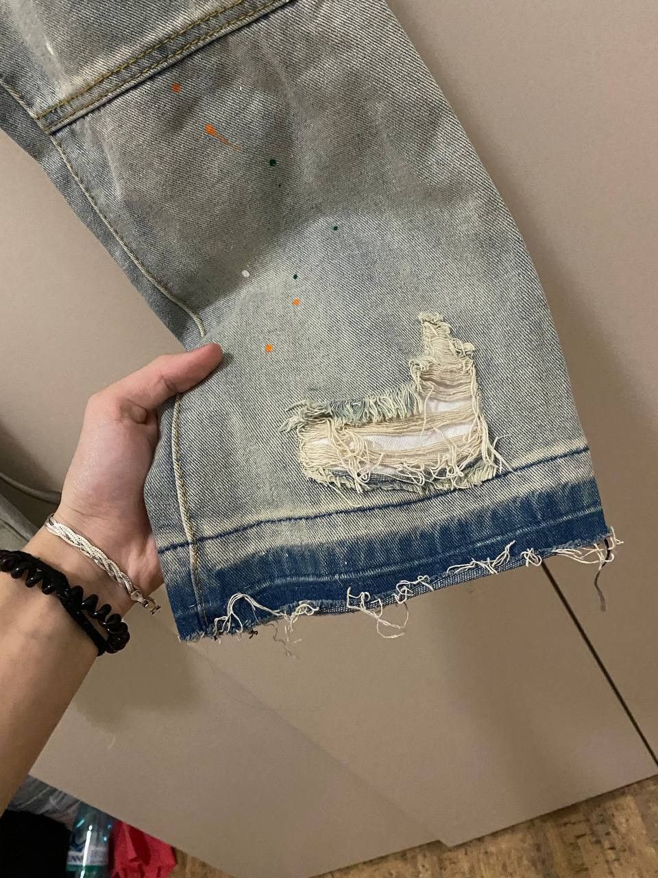 Japanese Brand × Vintage Flared Distressed Painter Jeans Size US 30 / EU 46 - 12 Thumbnail