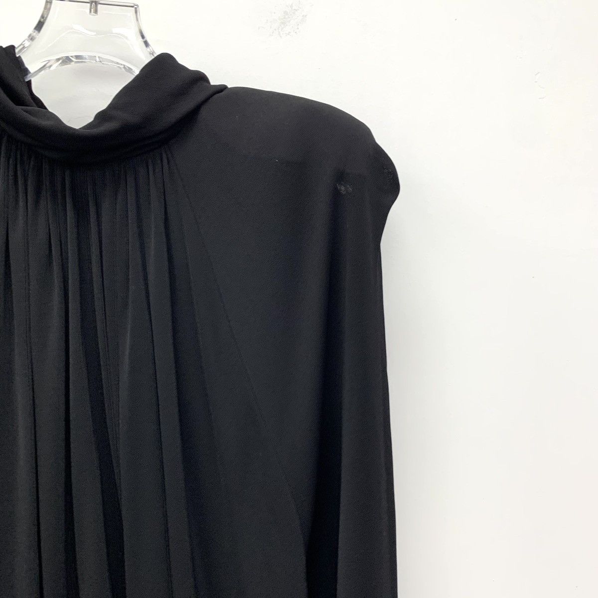 Saint Laurent Paris Saint Laurent Black Pleated Long Sleeve Ribbon Dress K26WX Size S / US 4 / IT 40 - 3 Thumbnail