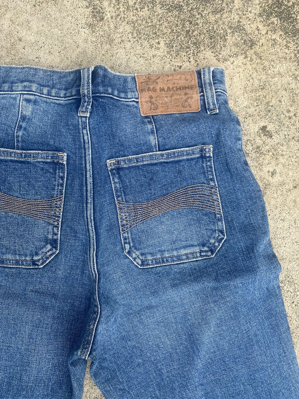 Japanese Brand Flare Jeans Rag Machine Bust Pant Bootcut Size US 27 - 22 Thumbnail