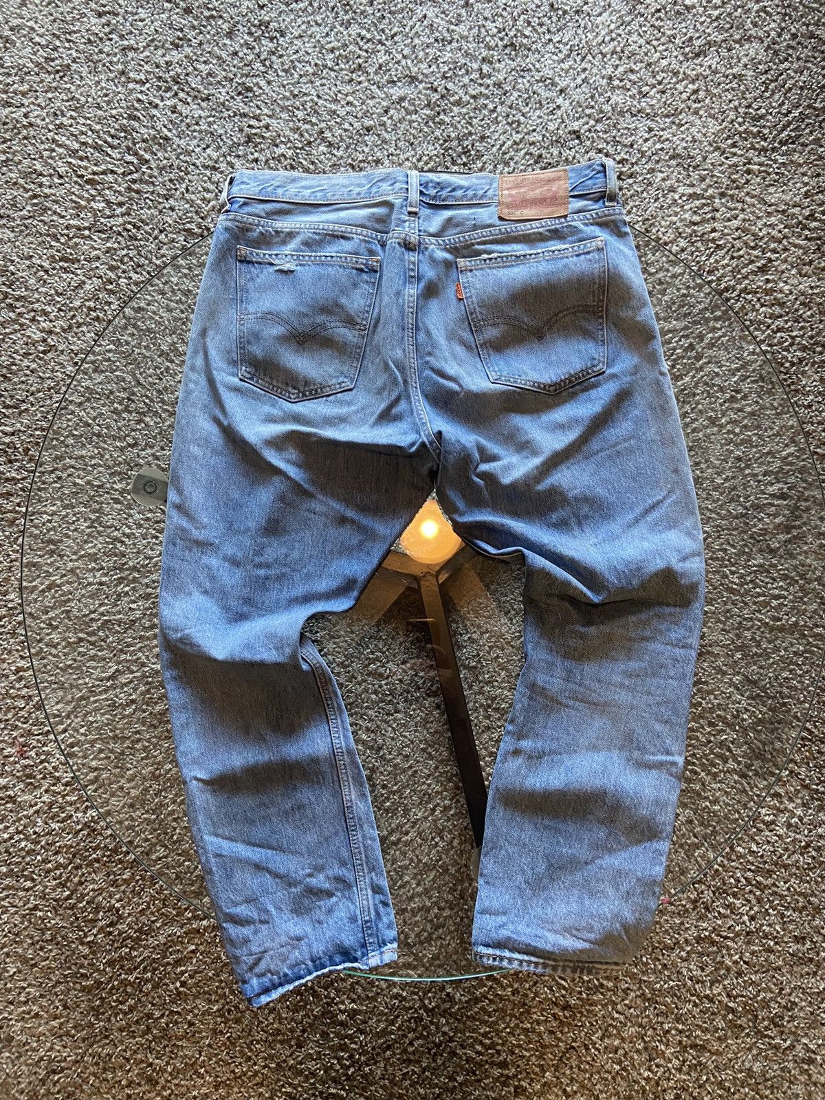 Levi's Vintage Levis 505 Orange Tab Torn Knee Jeans Size US 32 / EU 48 - 2 Thumbnail