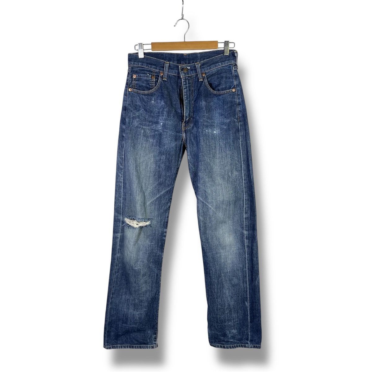 Vintage Levis 551Z Big E Talon Redline Distressed Jeans