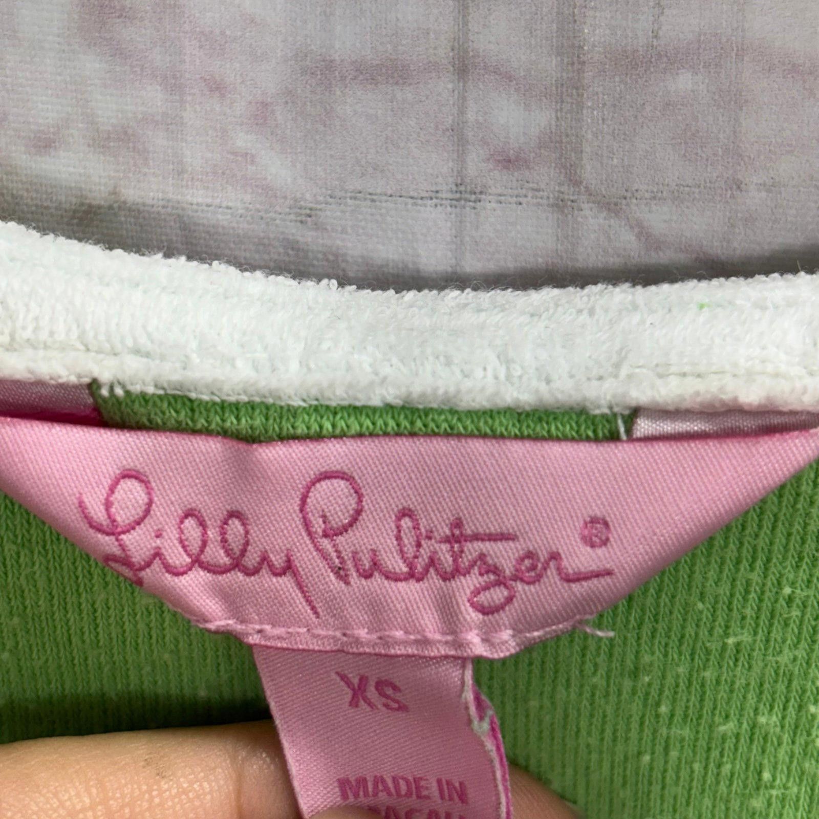 Other Lilly Pulitzer XS Green Terrycloth Hooded Cover Size ONE SIZE - 3 Thumbnail