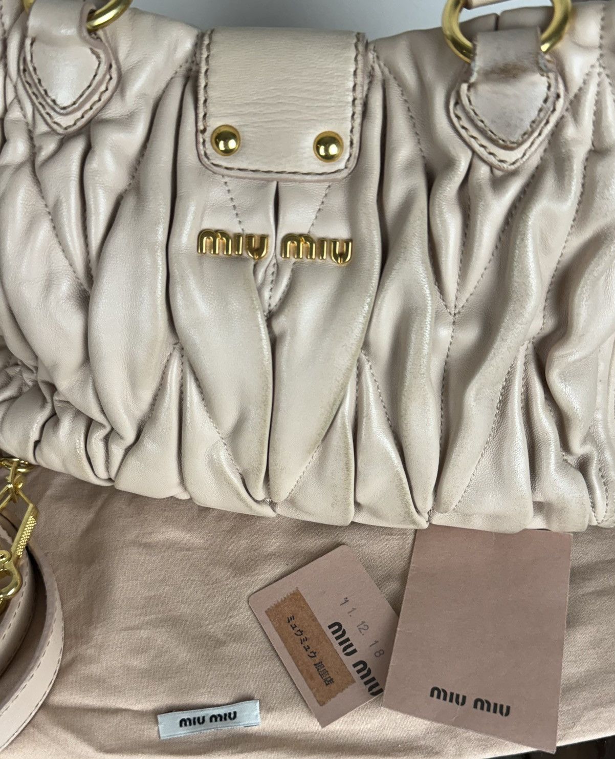 Leather × Miu Miu Leather bag Miu Miu y2k original casual luxury item Size ONE SIZE - 6 Thumbnail