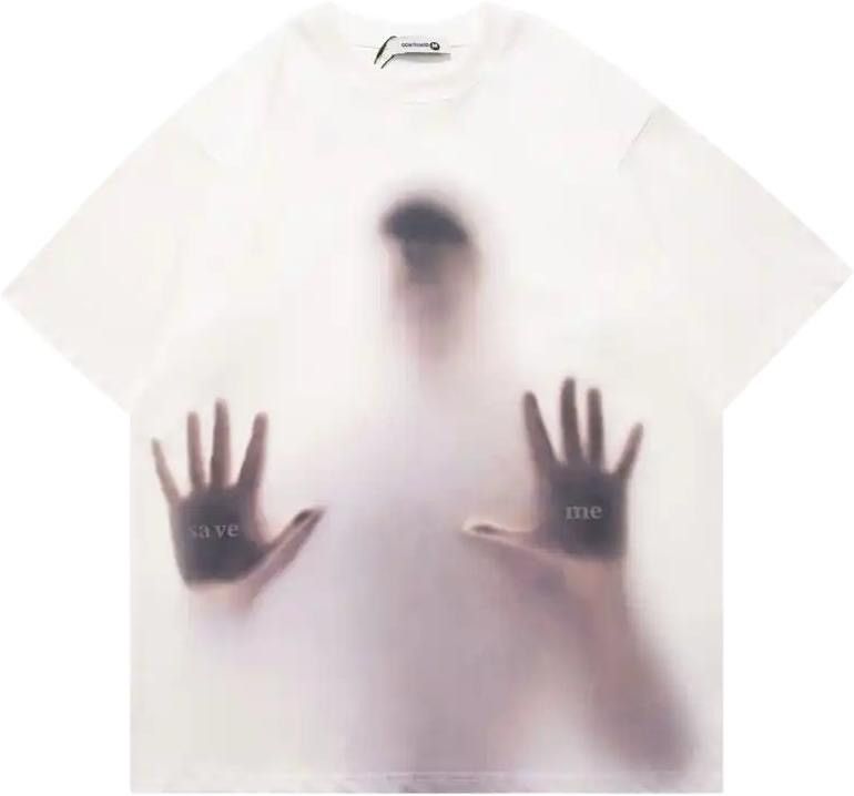 Japanese Brand Ghost Print Punk Rock Tshirt Size US XXL / EU 58 / 5 - 2 Thumbnail