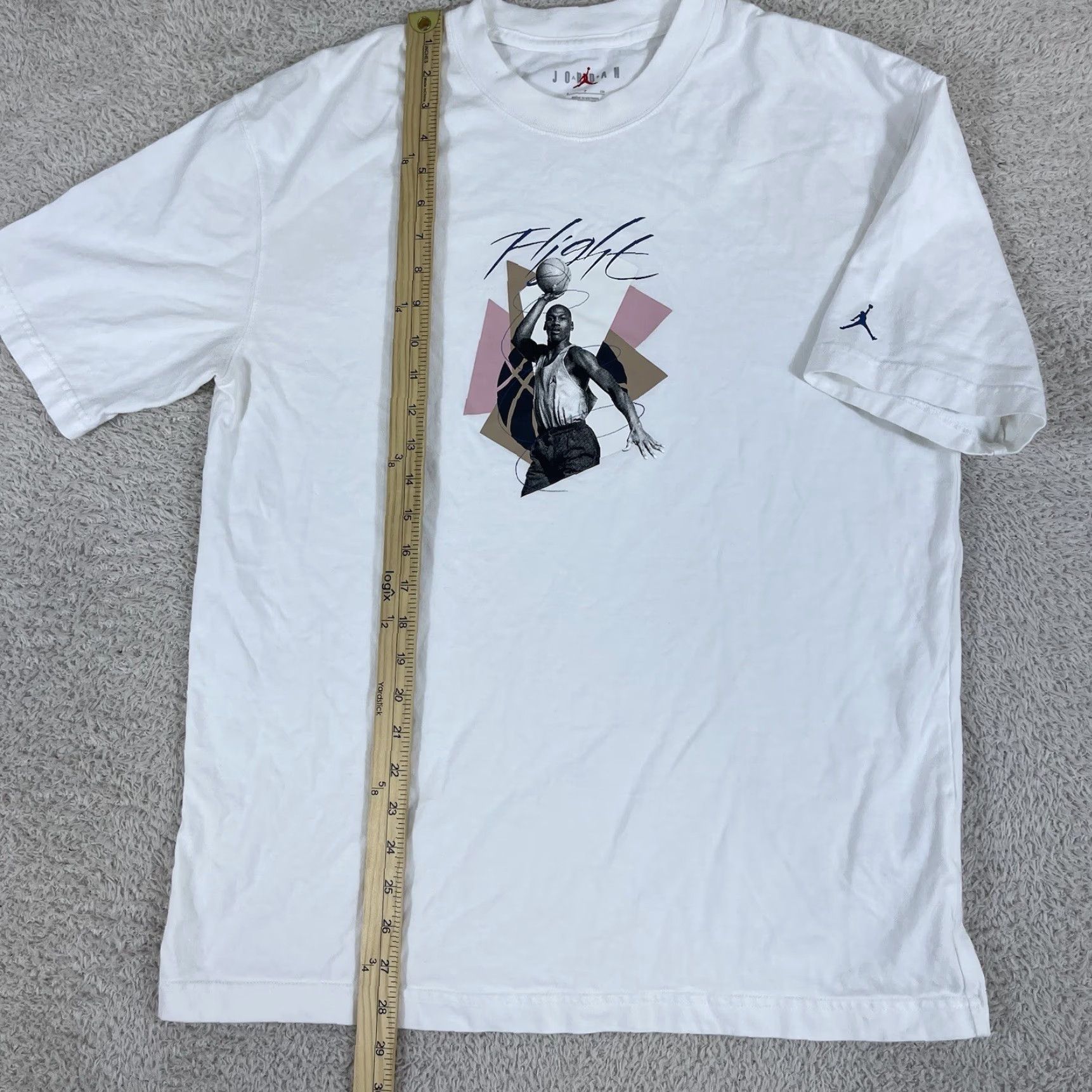 Jordan Brand Jordan Brand T-Shirt Women's Small White Oversized Graphic Flight Nike Jumpman Size S / US 4 / IT 40 - 6 Thumbnail