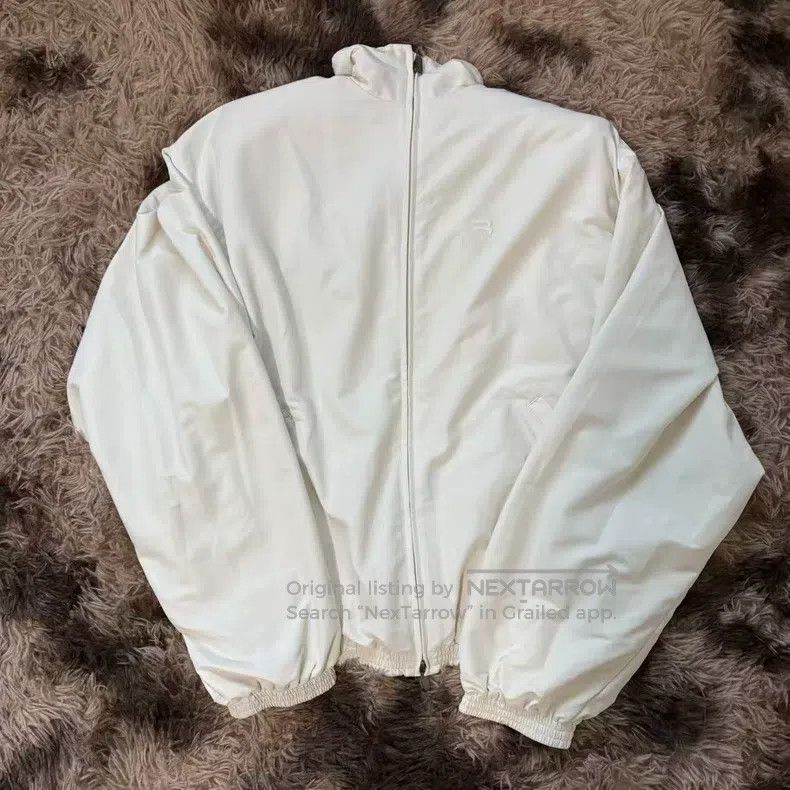 Balenciaga Balenciaga B Off White Shoulder Pad Retro Coach Jacket Size US M / EU 48-50 / 2 - 1 Thumbnail