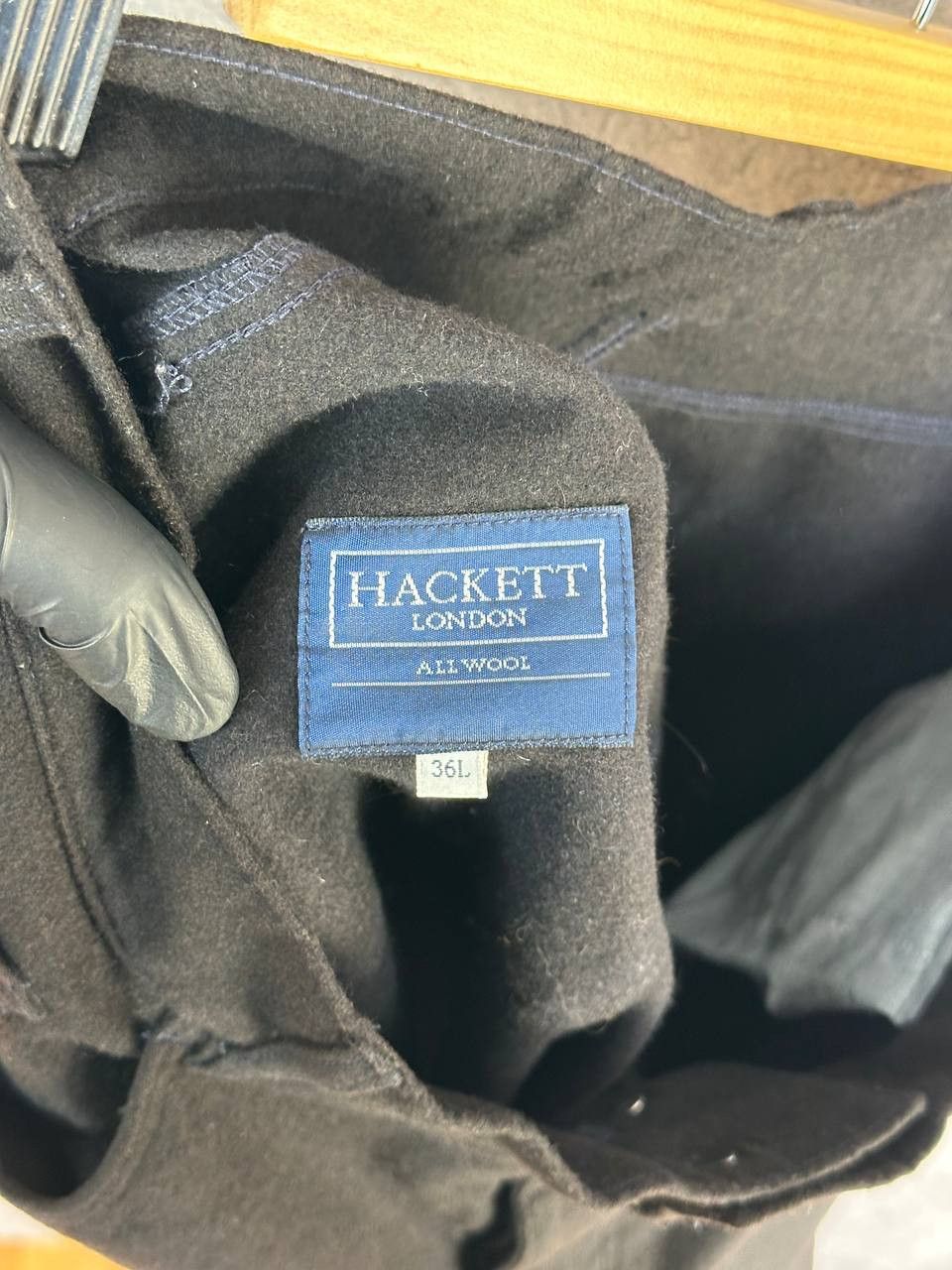 Hackett Hackett London All Wool Black Trousers Made In Italy Pants Size US 36 / EU 52 - 11 Thumbnail