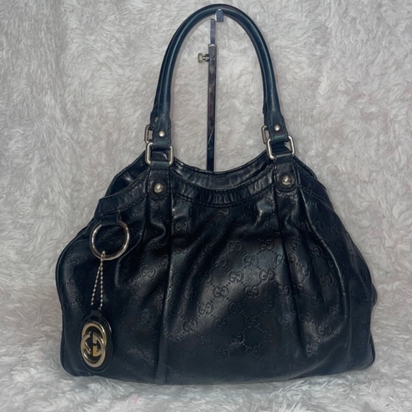 Gucci Gucci Sukey Guccissima GG Medium Tote Black 211944 Size ONE SIZE - 2 Thumbnail