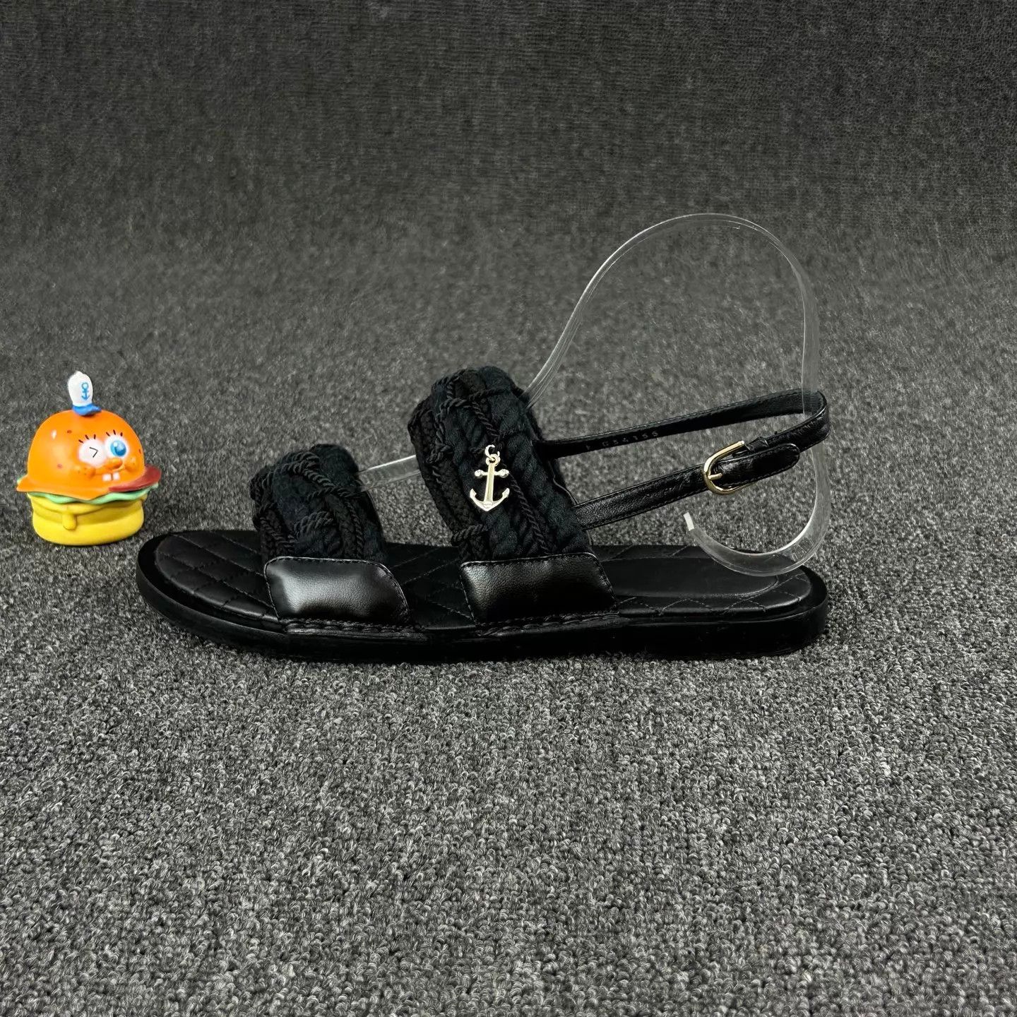 Chanel Chanel Black Woven Sandal EU 38.5 Near New Size US 8 / IT 38 - 3 Thumbnail
