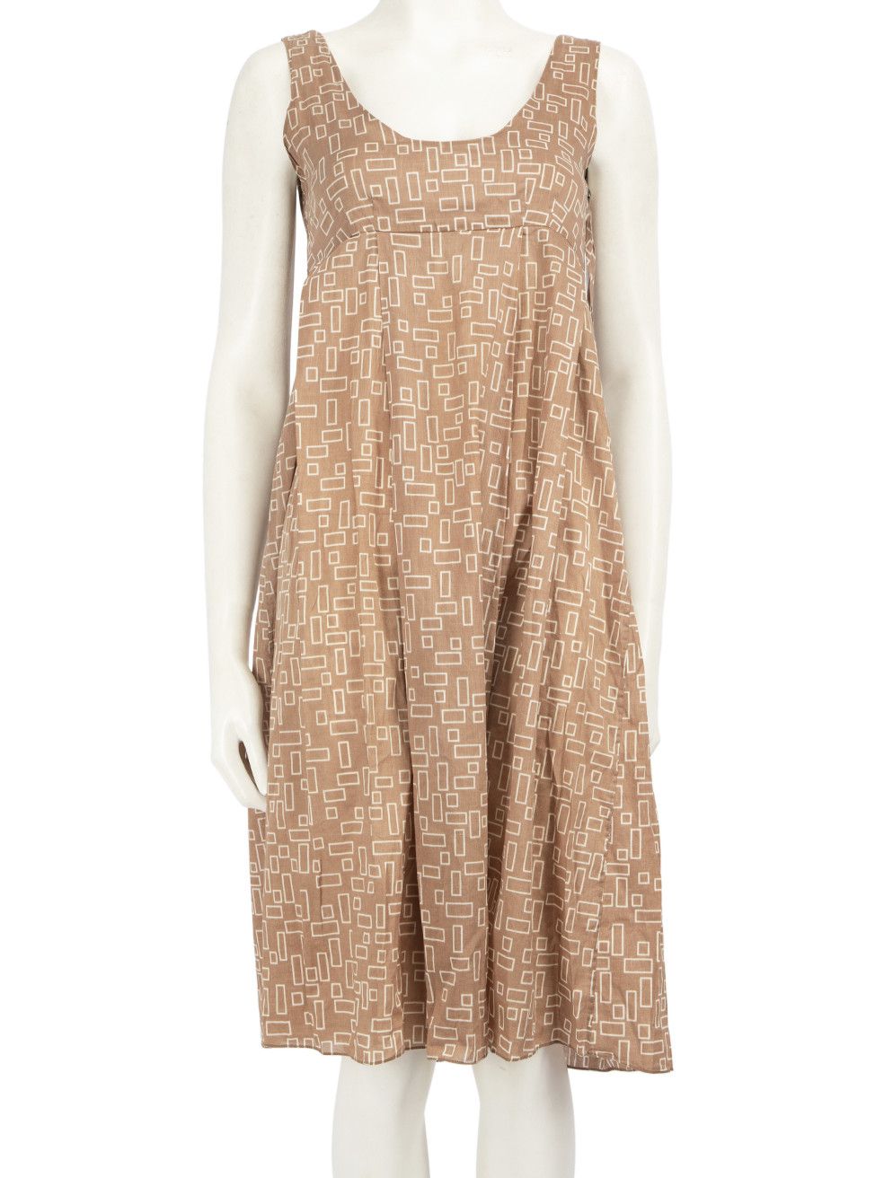 Marni Brown Abstract Sleeveless Midi Dress Size M / US 6-8 / IT 42-44 - 1 Thumbnail