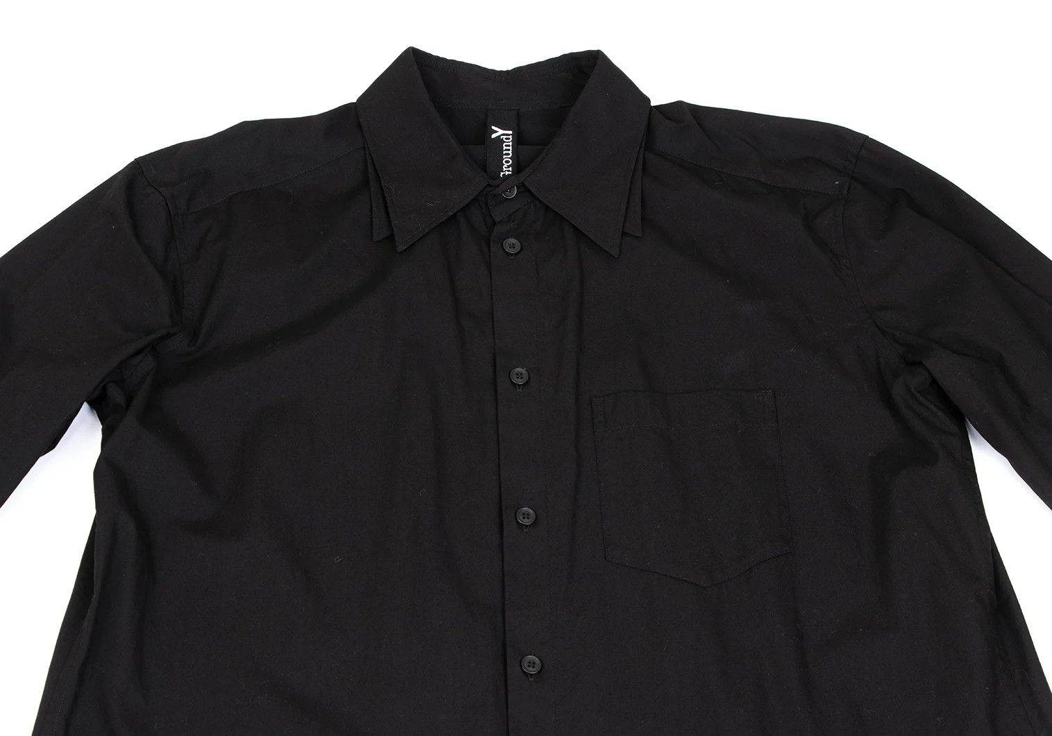 Yohji Yamamoto Double Color Cotton Long Shirt Black 3 Size US L / EU 52-54 / 3 - 2 Thumbnail