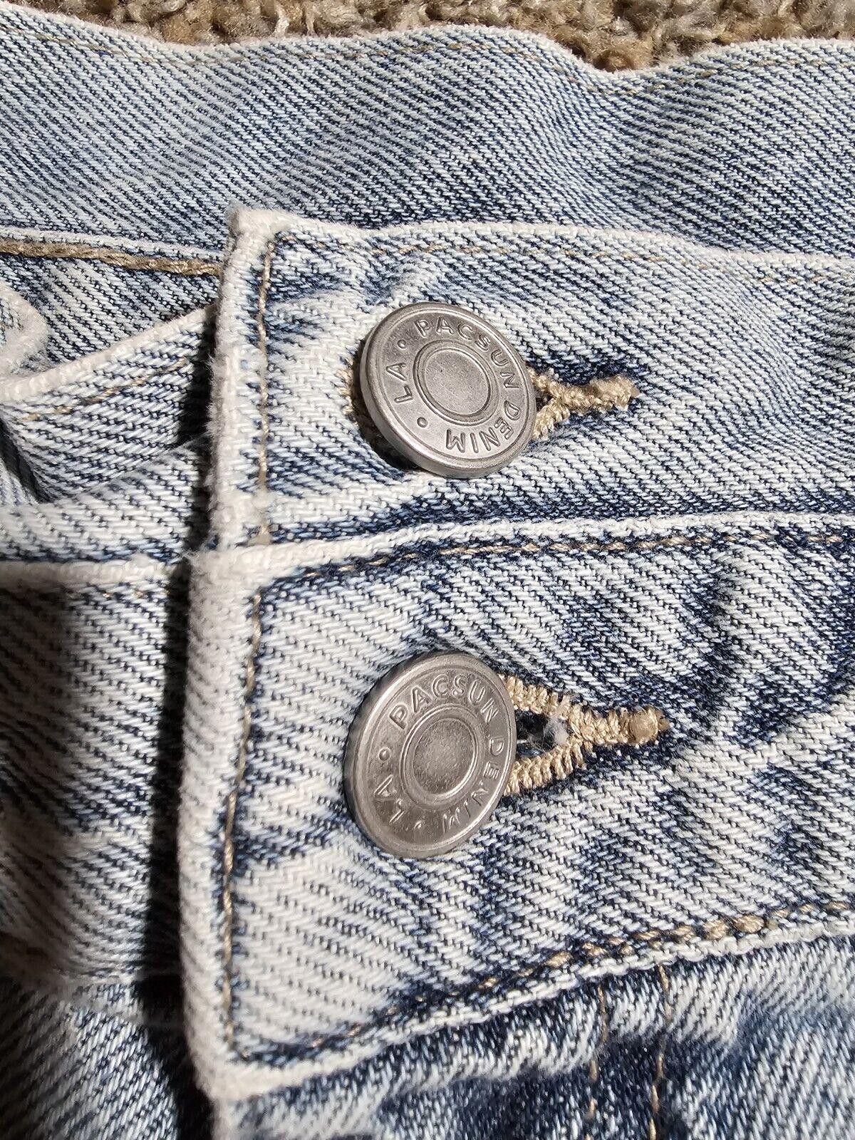 Pacsun Pacsun M Mom Jeans Light Wash Straight Leg Approx 32x27 Size 32" / US 10 / IT 46 - 2 Thumbnail