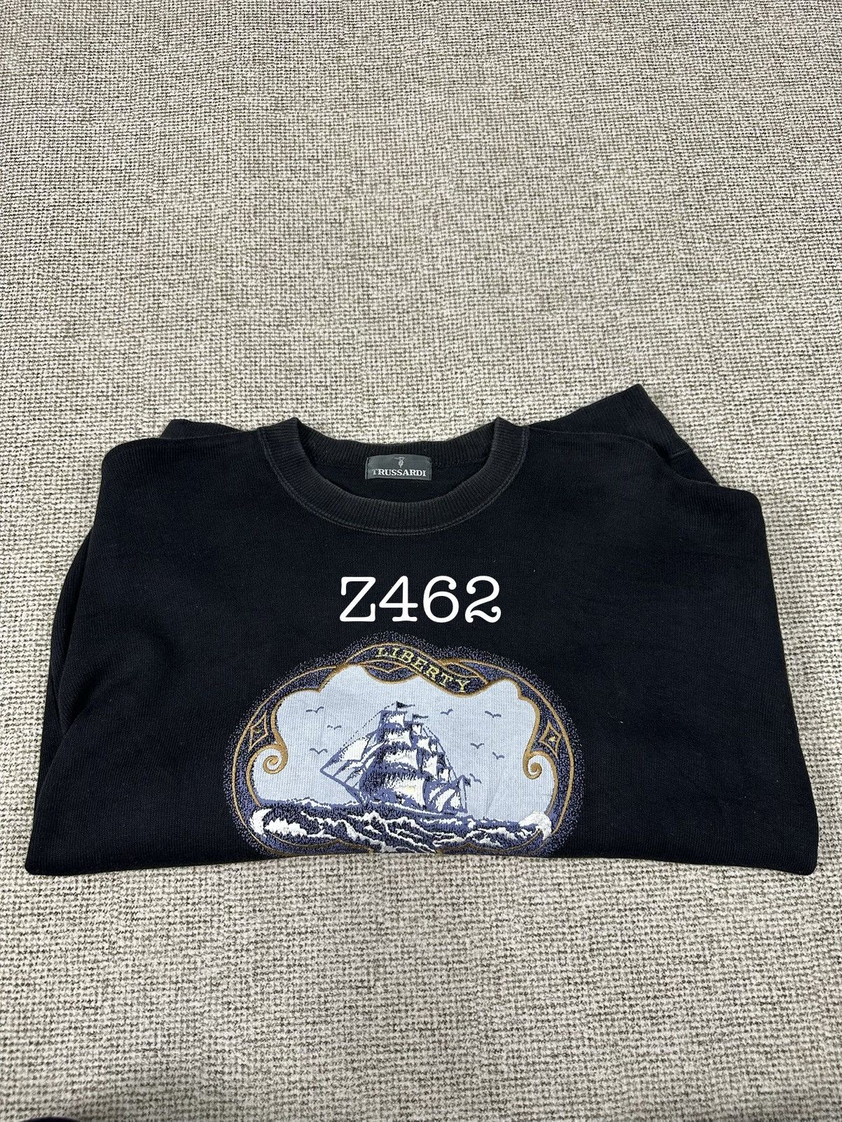 Trussardi Vintage Trussardi Jeans Liberty Logo Baggy Crewneck Z462 Size US L / EU 52-54 / 3 - 12 Thumbnail