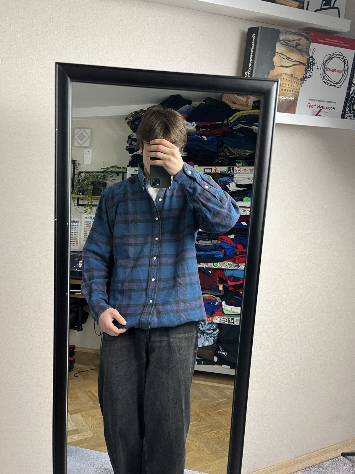 Flannel Polo Ralph Lauren Flannel Plaid Check Button Up Shirt 90’s Size US M / EU 48-50 / 2 - 2 Thumbnail