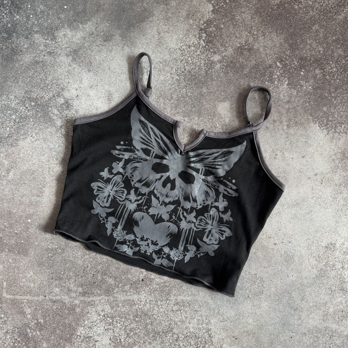 Hysteric Glamour Amazing Vintage Y2K Gothic Punk Rave Crop Top Size XS / US 0-2 / IT 36-38 - 2 Thumbnail