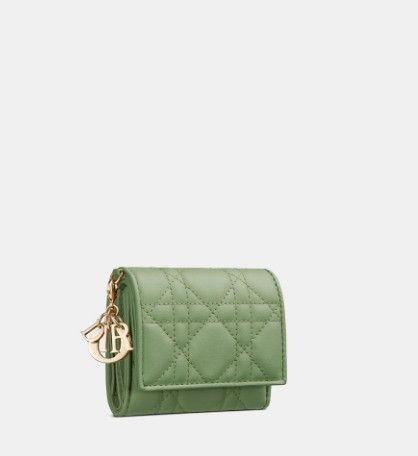 Dior o1w1db11024 Size: OS / Lambskin Lotus Wallet in Dark Mint Size ONE SIZE - 1 Thumbnail