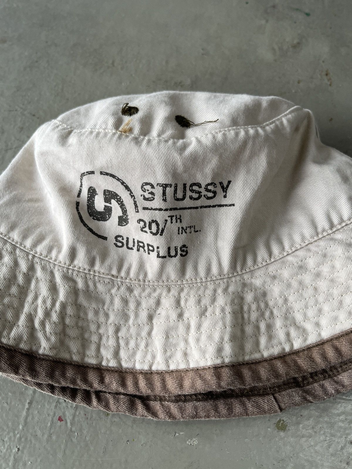 Stussy TRUE VINTAGE STUSSY ARCHIVE SURPLUS BUCKET HAT Size ONE SIZE - 3 Thumbnail