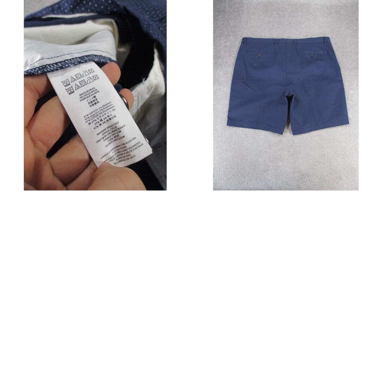 Michael Kors VINTAGE Michael Kors Shorts Mens 40 Chino Navy Blue Polka Dot Cotton Spandex Casual Beach 40 Mens Size US 40 / EU 56 - 8 Thumbnail