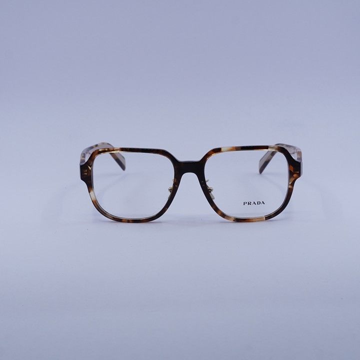 Prada Prada PRB07VD 07R1O1 Eyeglasses Havana Caramel 56mm Square Size ONE SIZE - 2 Thumbnail