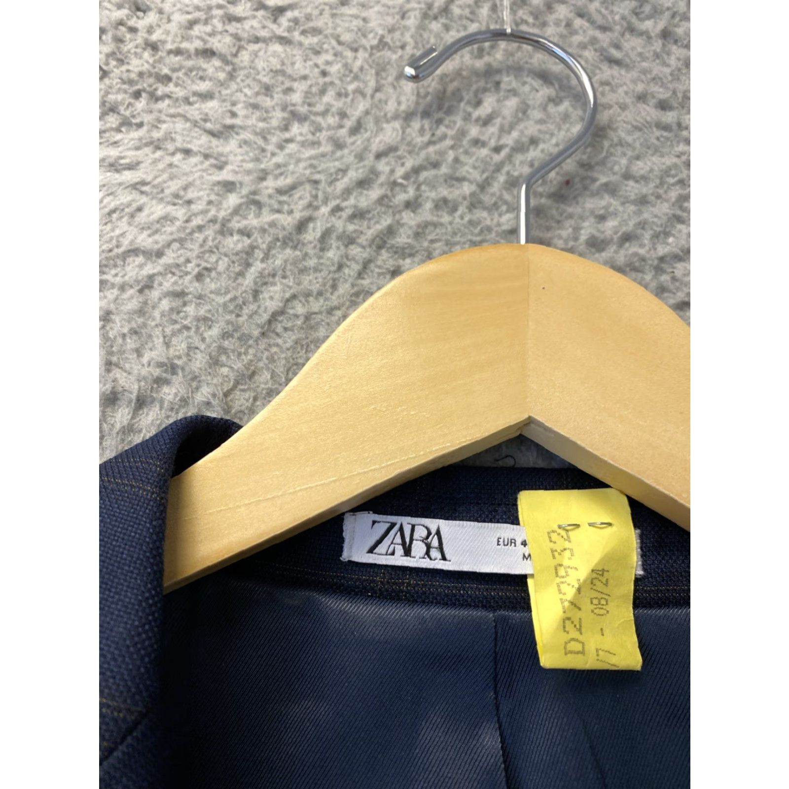 Zara Zara Plaid Check Blazer 38R Medium Navy Gold / 143-11 existence? Size 38R - 3 Thumbnail