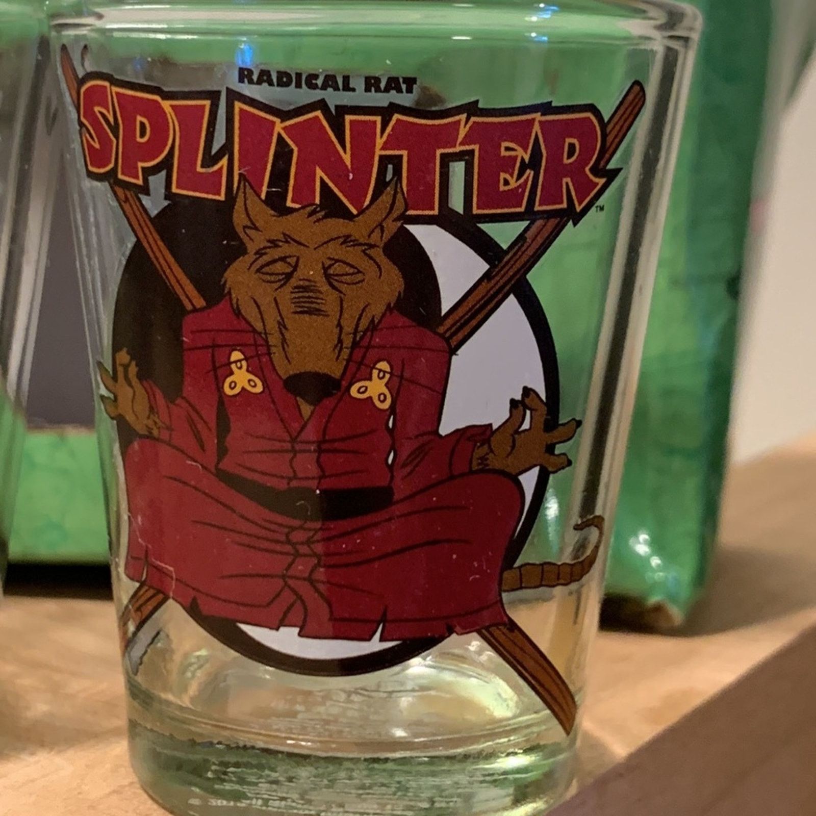 Vintage BNIB 2015 4 Teenage Mutant Ninja Turtle shot glasses Size ONE SIZE - 5 Thumbnail