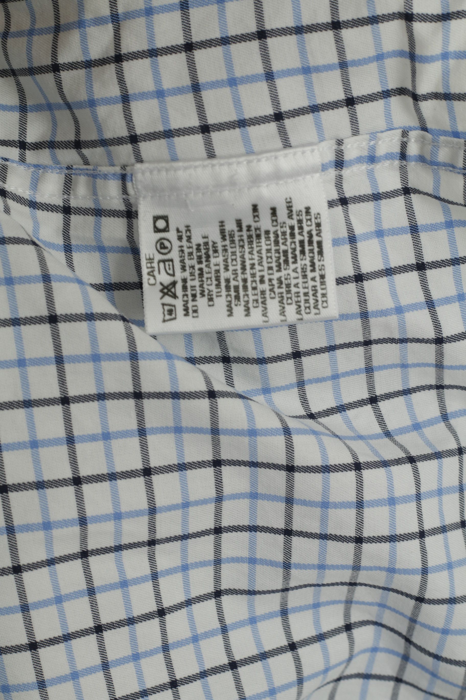 Gant GANT Men M Casual Shirt White Blue Check 8838 Size US M / EU 48-50 / 2 - 5 Thumbnail