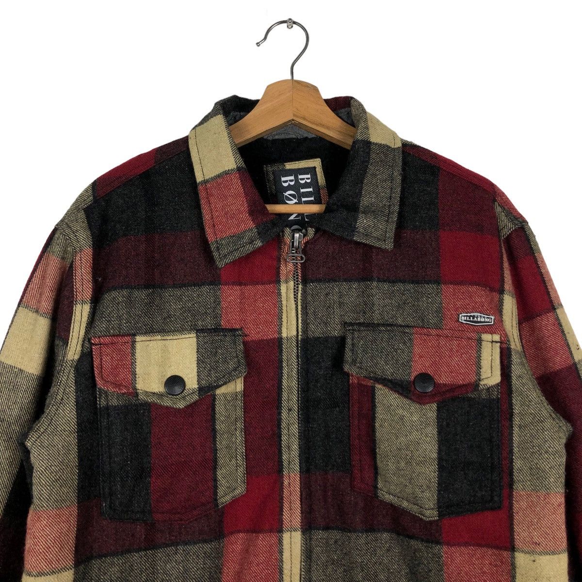 Flannel 🔥90’s Vintage Flannel Wool Jacket Billabong Tartan Design Size US S / EU 44-46 / 1 - 2 Thumbnail