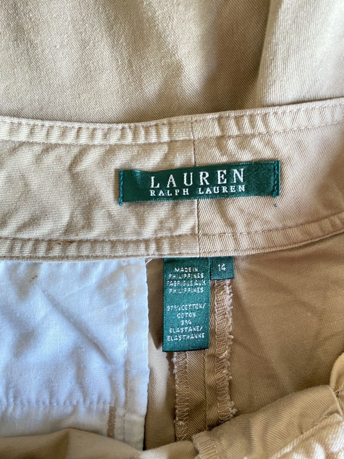 Ralph Lauren LAUREN RALPH Beige Tailored Shorts with Gold Rope Belt Size 36" / US 14 / IT 50 - 8 Thumbnail