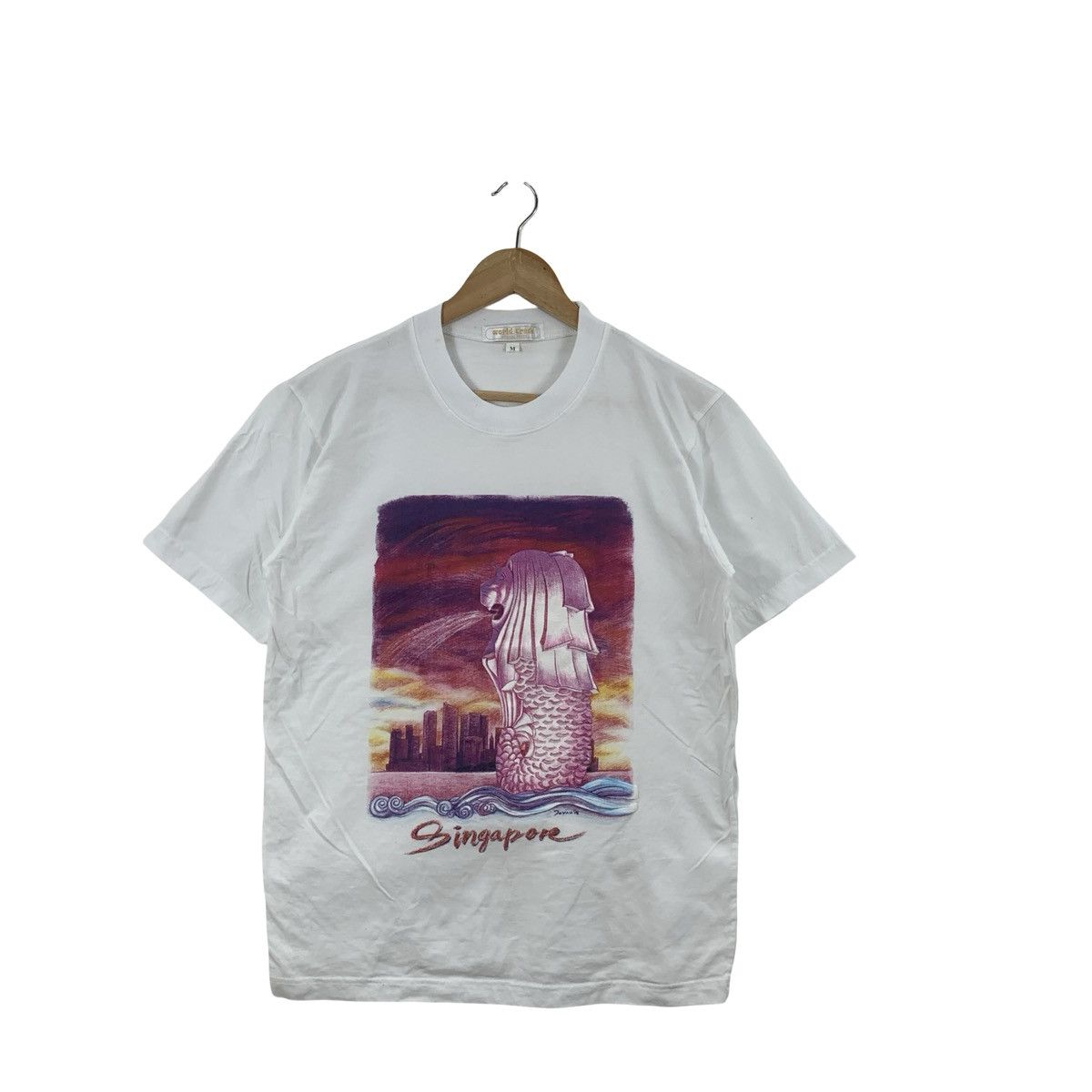 Vintage Vintage SINGAPORE Tourist Merlion Graphic Tee Shirt Top Size US M / EU 48-50 / 2 - 3 Thumbnail