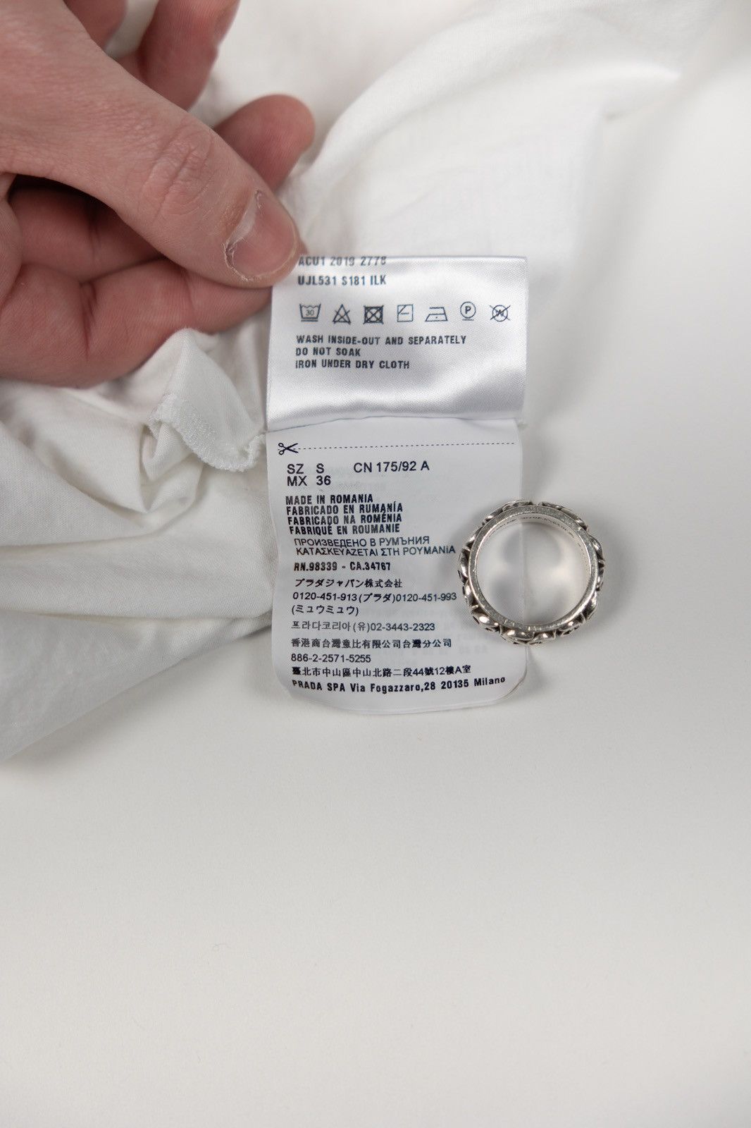 Prada Prada Cotton Long Sleeve Shirt Size US S / EU 44-46 / 1 - 10 Thumbnail