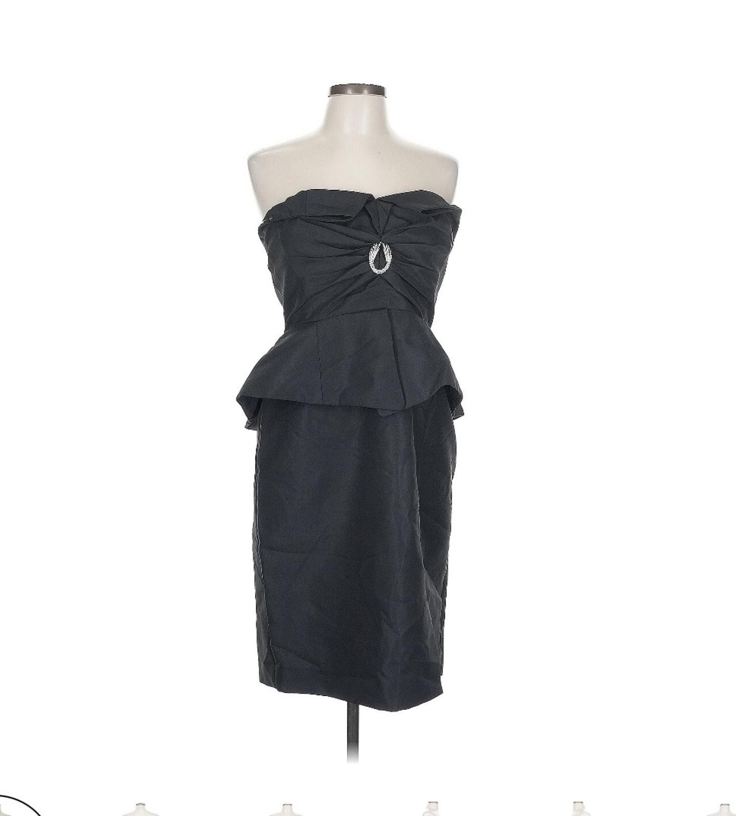 Other Caché Strapless Peplum Dress with Rhinestone Accent Size 10 Size L / US 10 / IT 46 - 1 Thumbnail