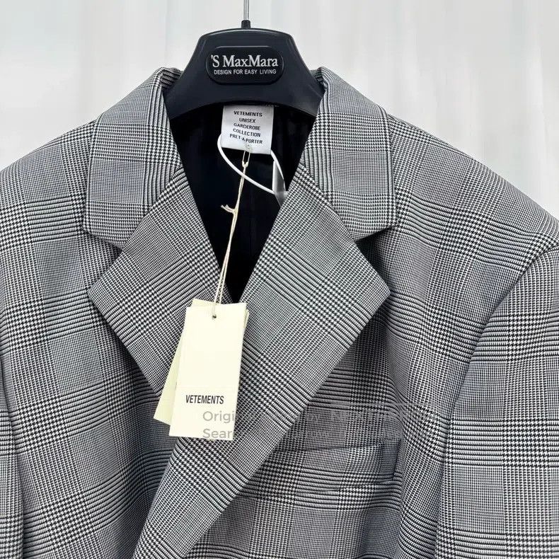 Vetements Vetements Patch Lettering Short Checkered Blazer Jacket Size S / US 4 / IT 40 - 3 Thumbnail