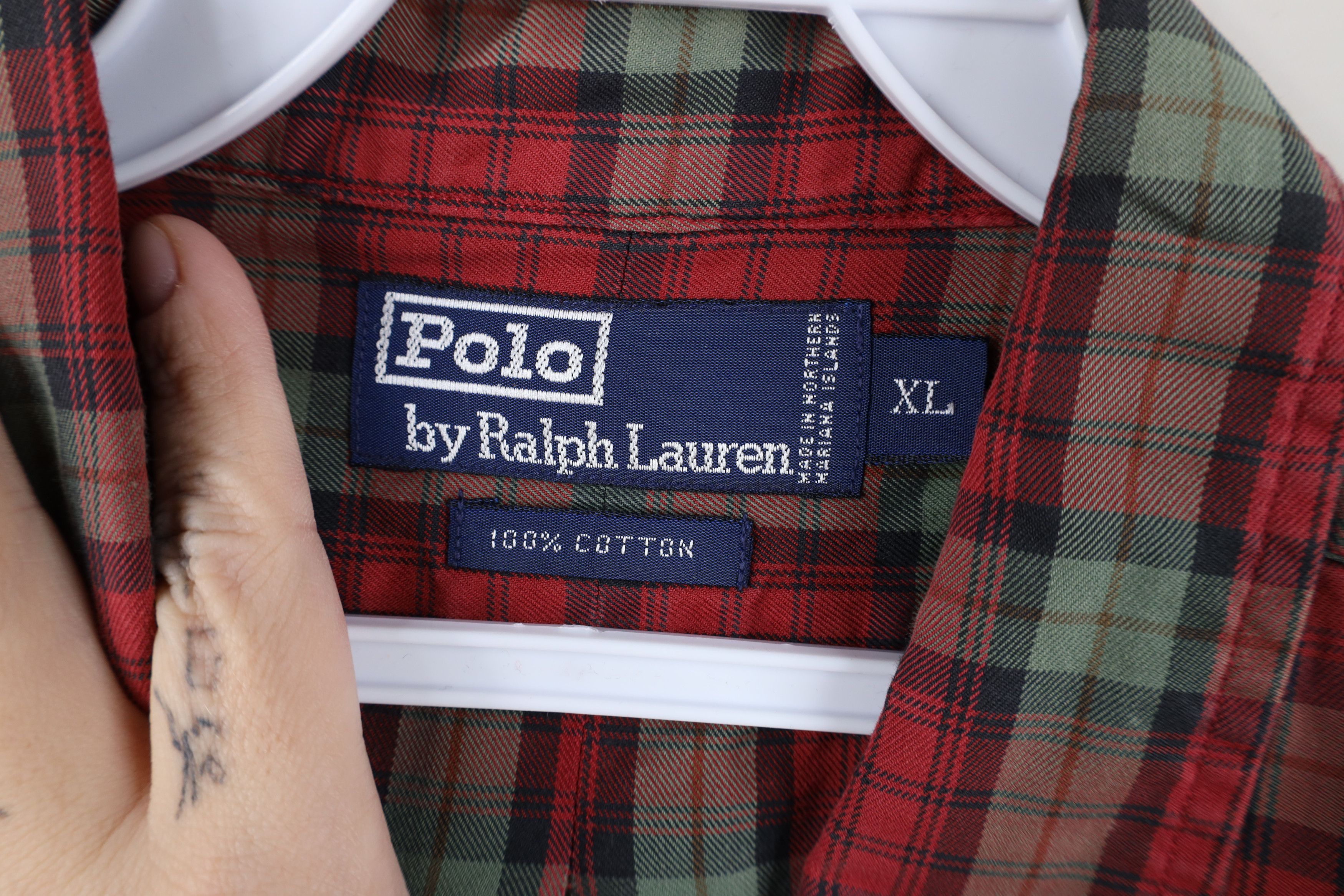 Ralph Lauren Vintage 90s Ralph Lauren Pocket Collared Button Shirt Plaid Size US XL / EU 56 / 4 - 11 Thumbnail