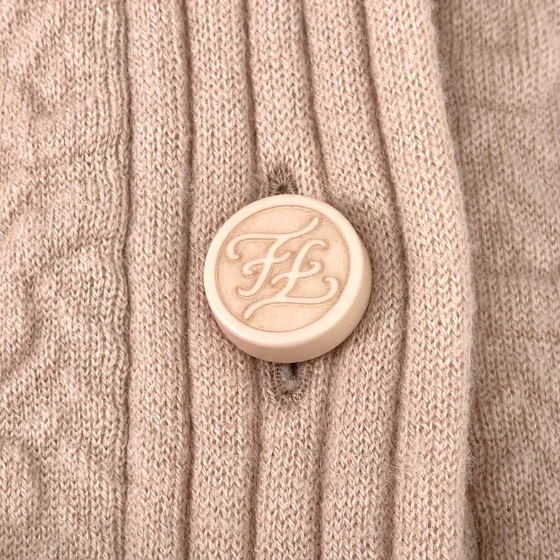Fendi FENDI Brown logo embossed full-print wool V-neck long-slee Size 4XL / US 24-26 - 5 Thumbnail