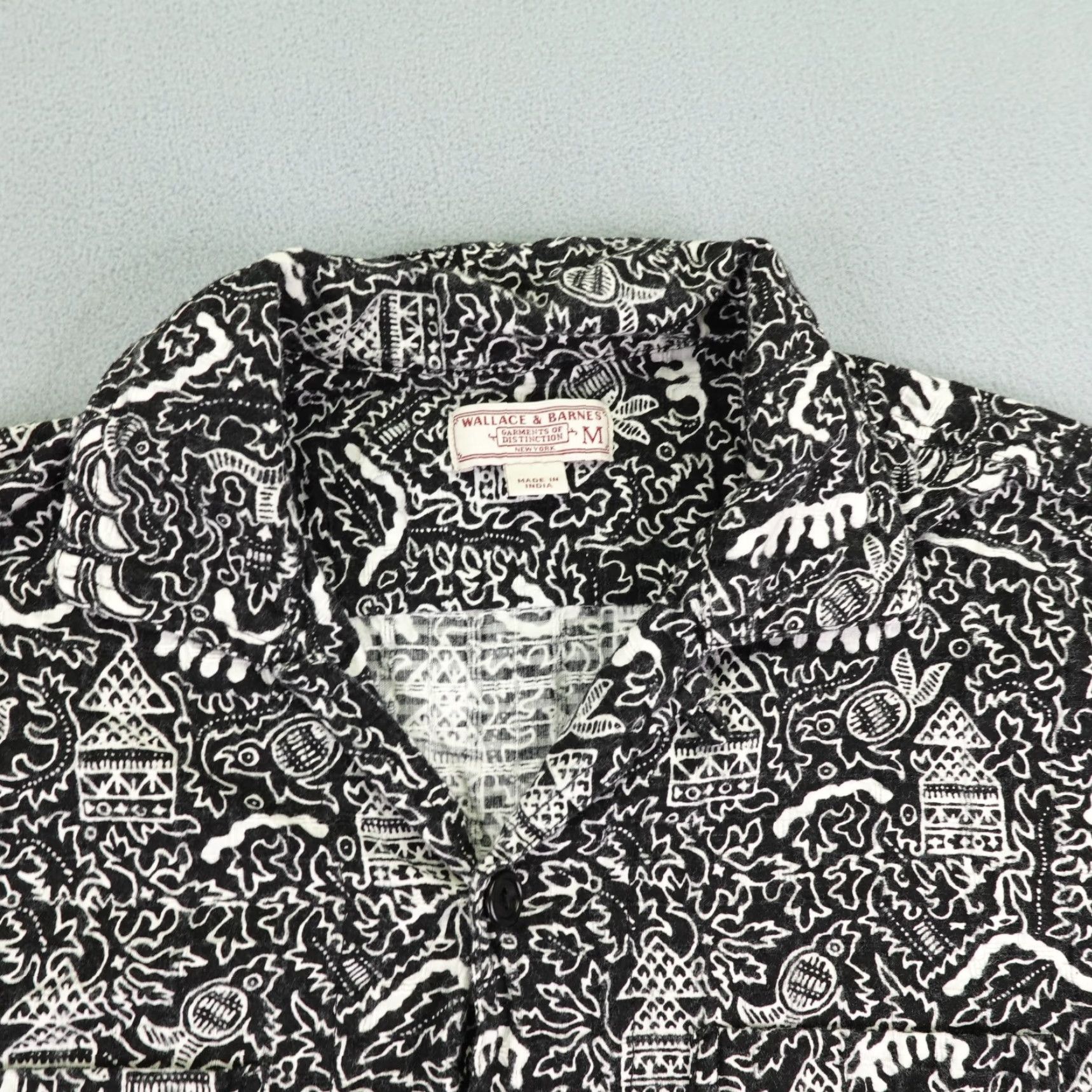 Wallace & Barnes VINTAGE Wallace & Barnes Shirt Men’s Medium Black White Geometric Button-Up Short Sleeve Casual 90s Theme Mens Size US M / EU 48-50 / 2 - 2 Thumbnail