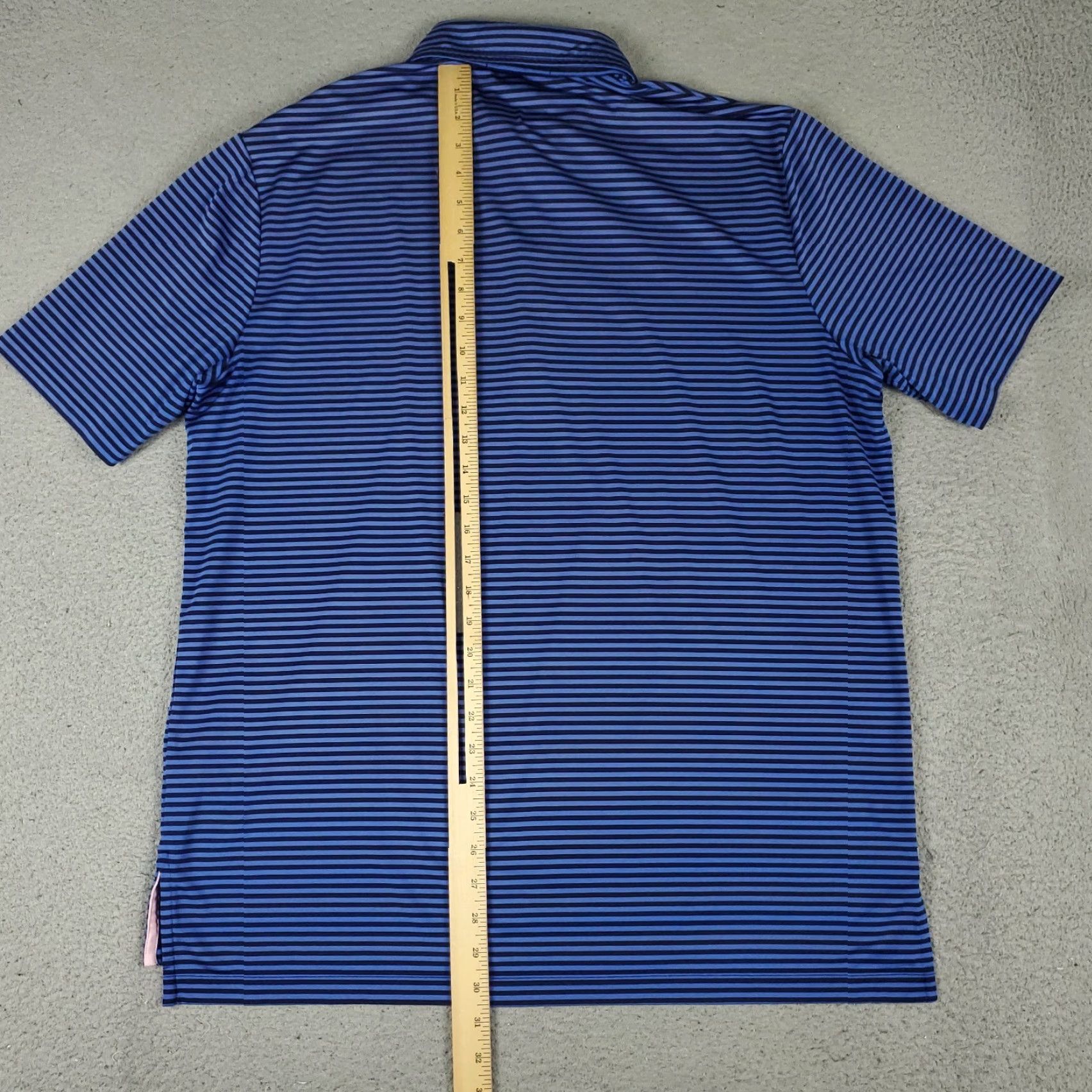 RLX Ralph Lauren RLX Ralph Lauren Polo Shirt Mens Large Blue Striped Golf Short Sleeve Polo Shirt Mens Large Blue Striped Golf Short Sleeve Size US L / EU 52-54 / 3 - 3 Thumbnail