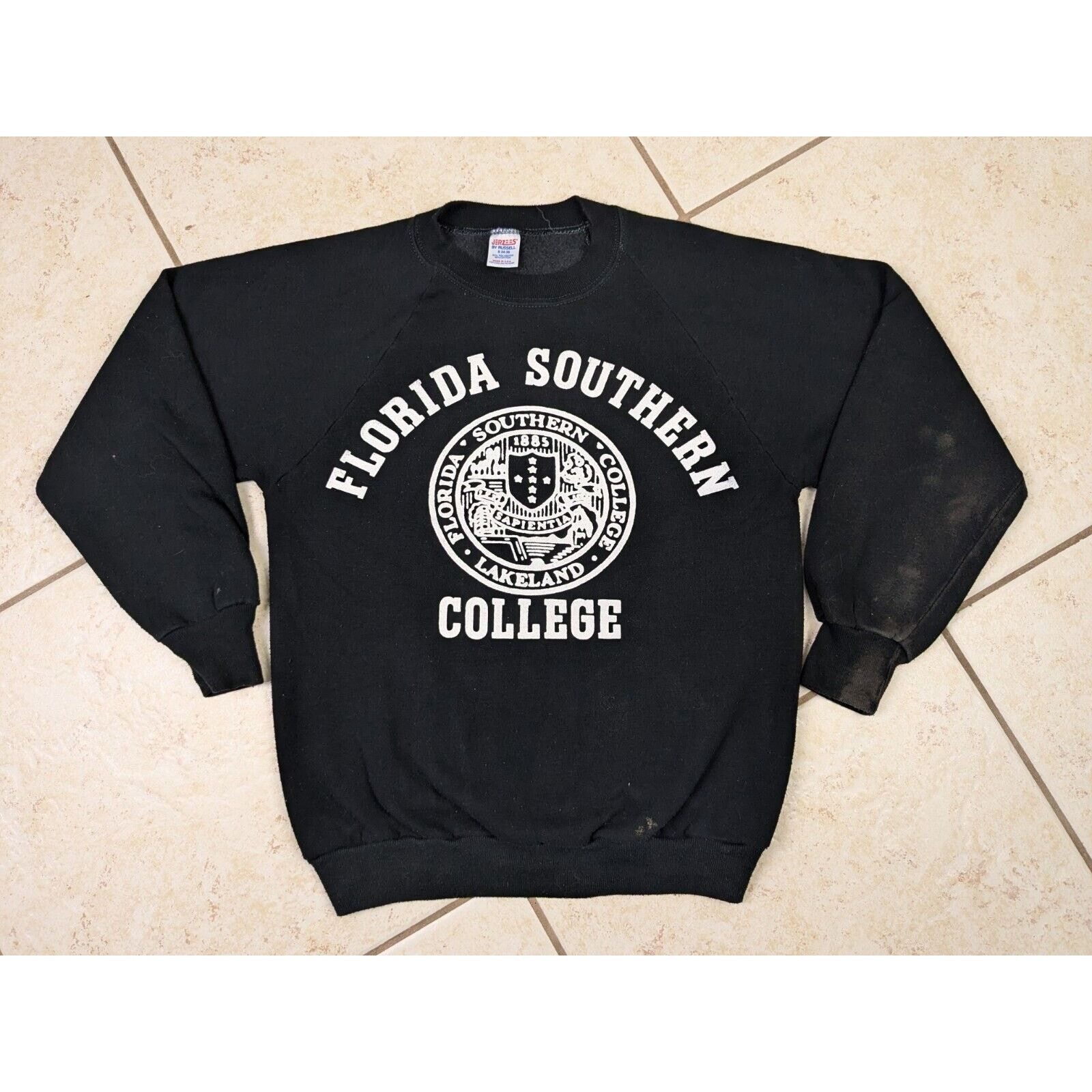 Jerzees Florida Southern College Crewneck Sweatshirt Bleach Stains Size US S / EU 44-46 / 1 - 1 Thumbnail