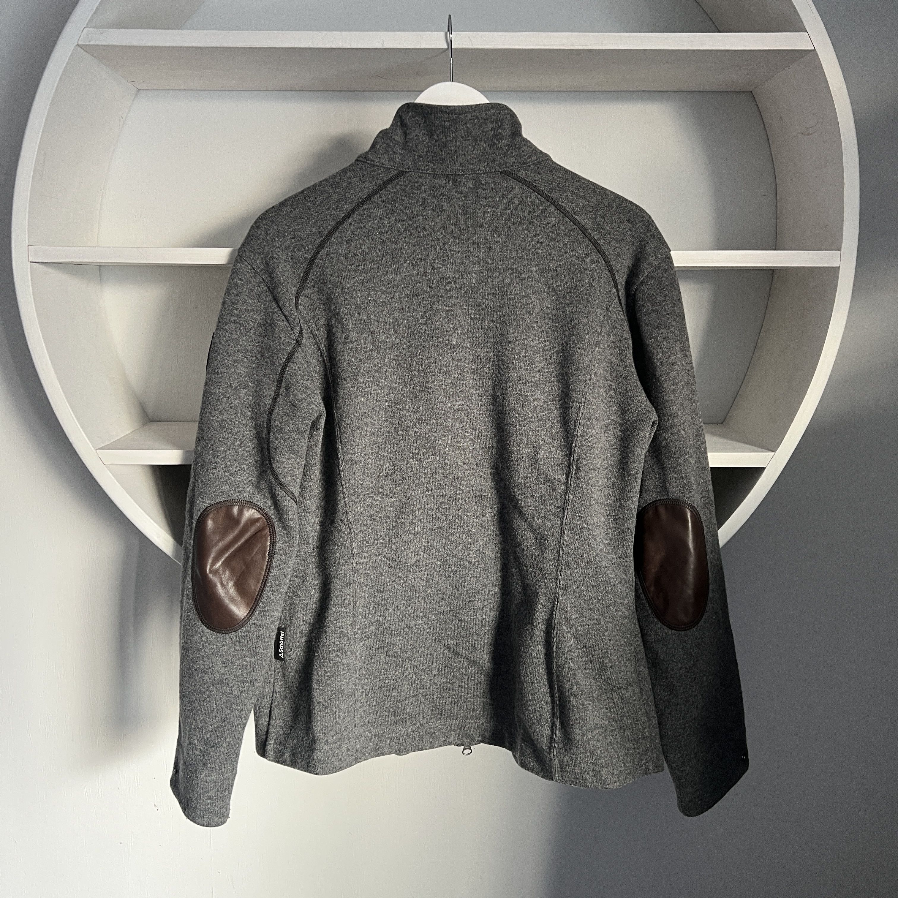Patagonia SCHOFFEL MOUNTAINEERING Wool Zip Jacket Leather Details Size M / US 6-8 / IT 42-44 - 3 Thumbnail