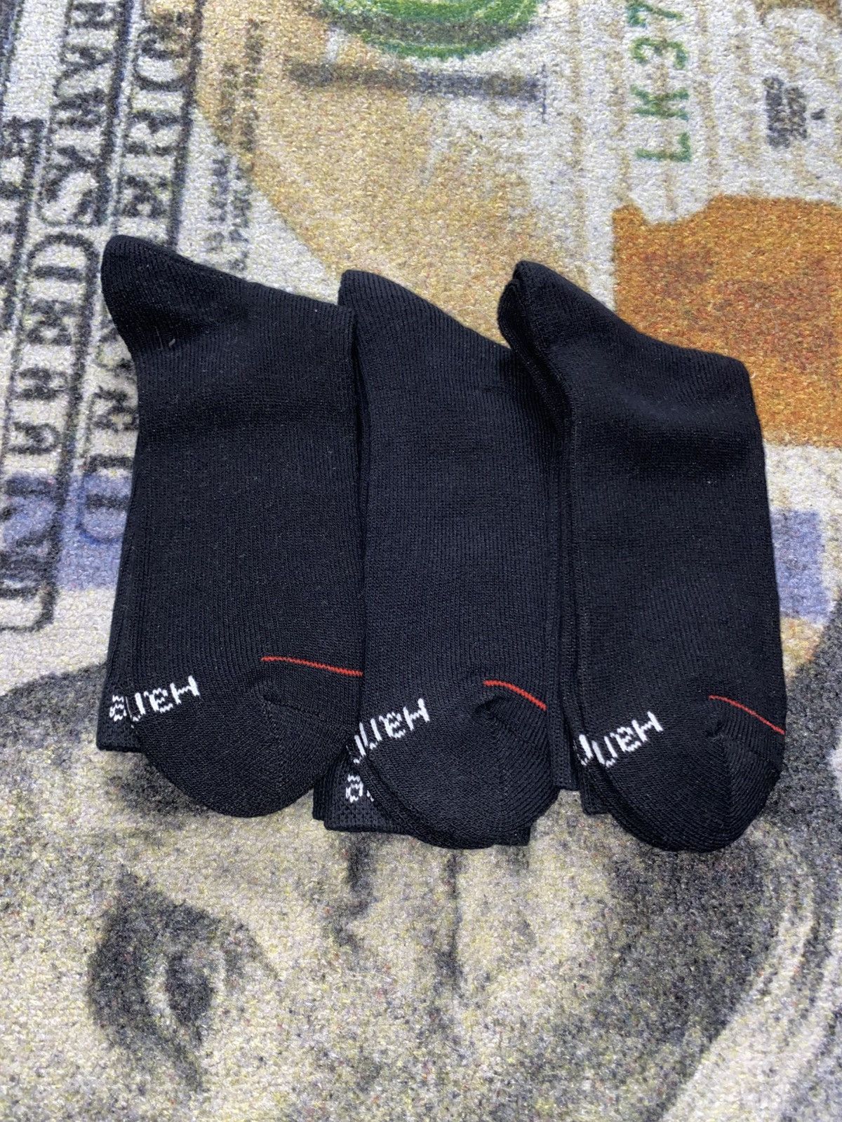 Hanes × Supreme Supreme Hanes Socks (3 Pairs) Black Size ONE SIZE - 2 Thumbnail