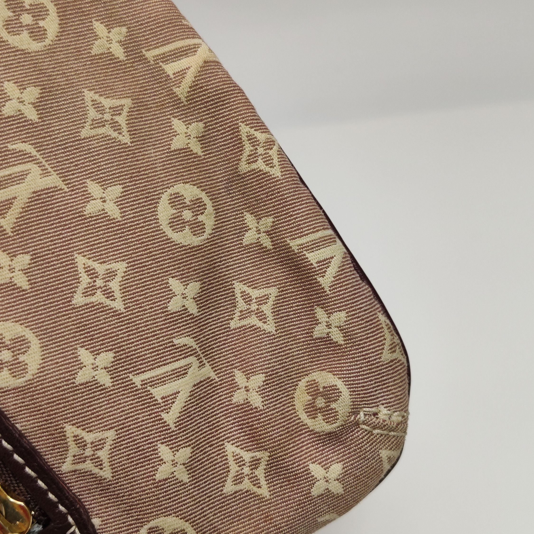 Louis Vuitton Louis Vuitton (LV) Cowhide Canvas Monochrome Zipper Handbag Size ONE SIZE - 9 Thumbnail