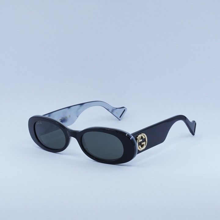 Gucci Gucci GG0517S 001 Sunglasses Black Oval Frame, Grey Lenses Size ONE SIZE - 2 Thumbnail