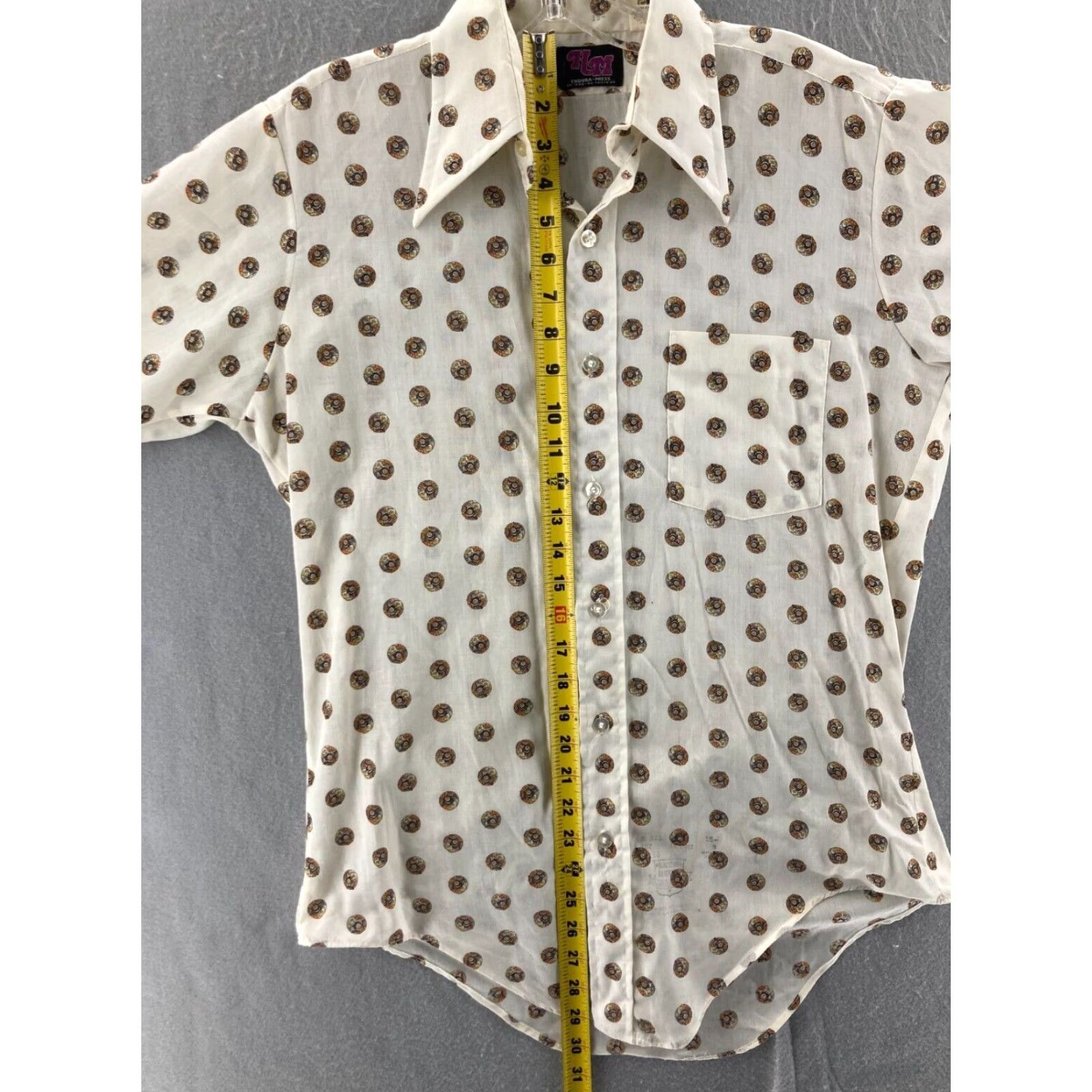 H&M VINTAGE H&M Shirt Mens L Button-Up Short Sleeve USA Made Black 80s 90s Argyle/Diamond Size US L / EU 52-54 / 3 - 3 Thumbnail