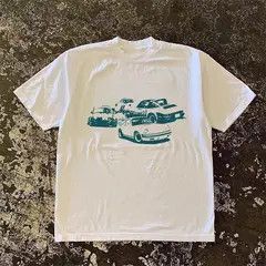 VIBE White casual retro orange print t-shirt Size US L / EU 52-54 / 3 - 8 Thumbnail